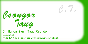 csongor taug business card